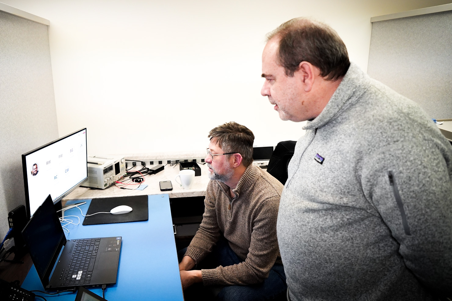 Engineering Department discussing project with customer