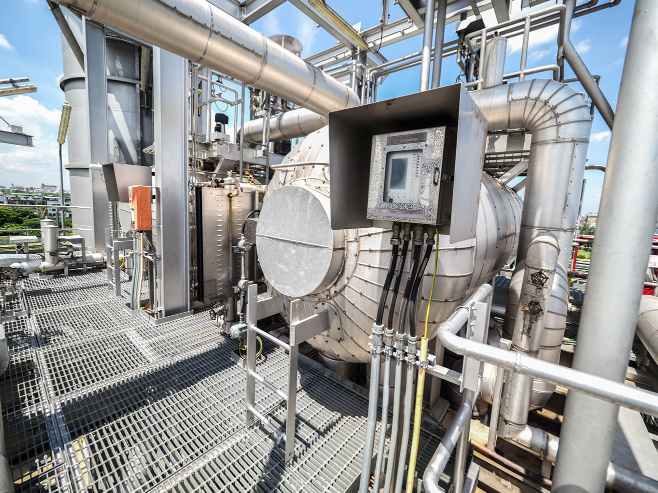 Controls in box at industrial facility