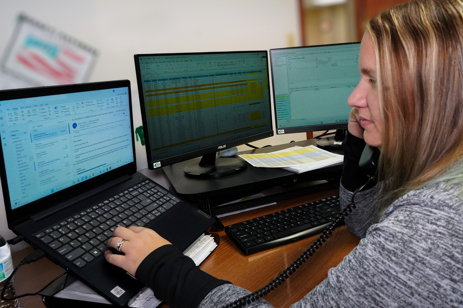 Woman ordering parts for PCB Assembly