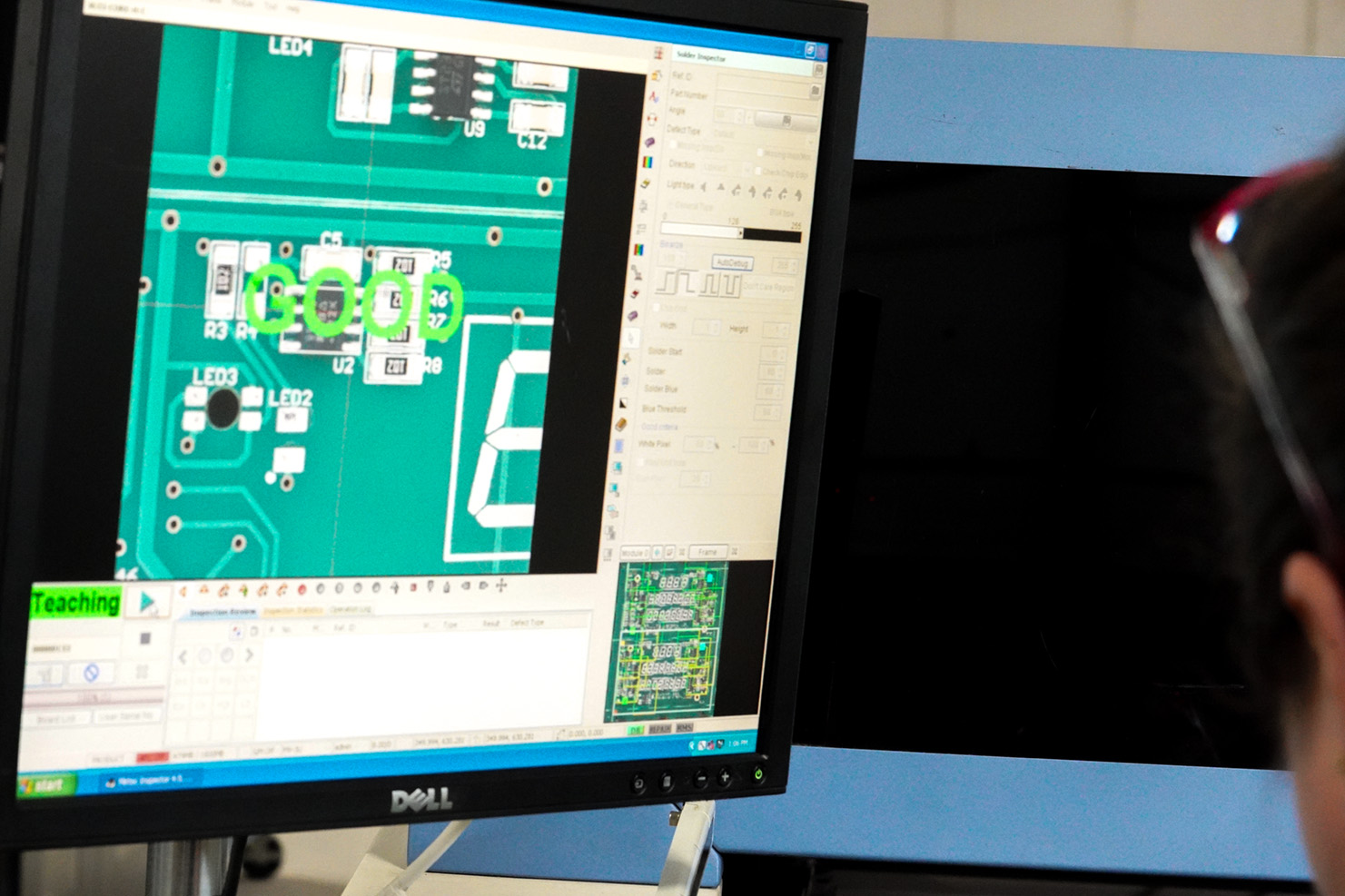 Screen Showing results of AOI Scan
