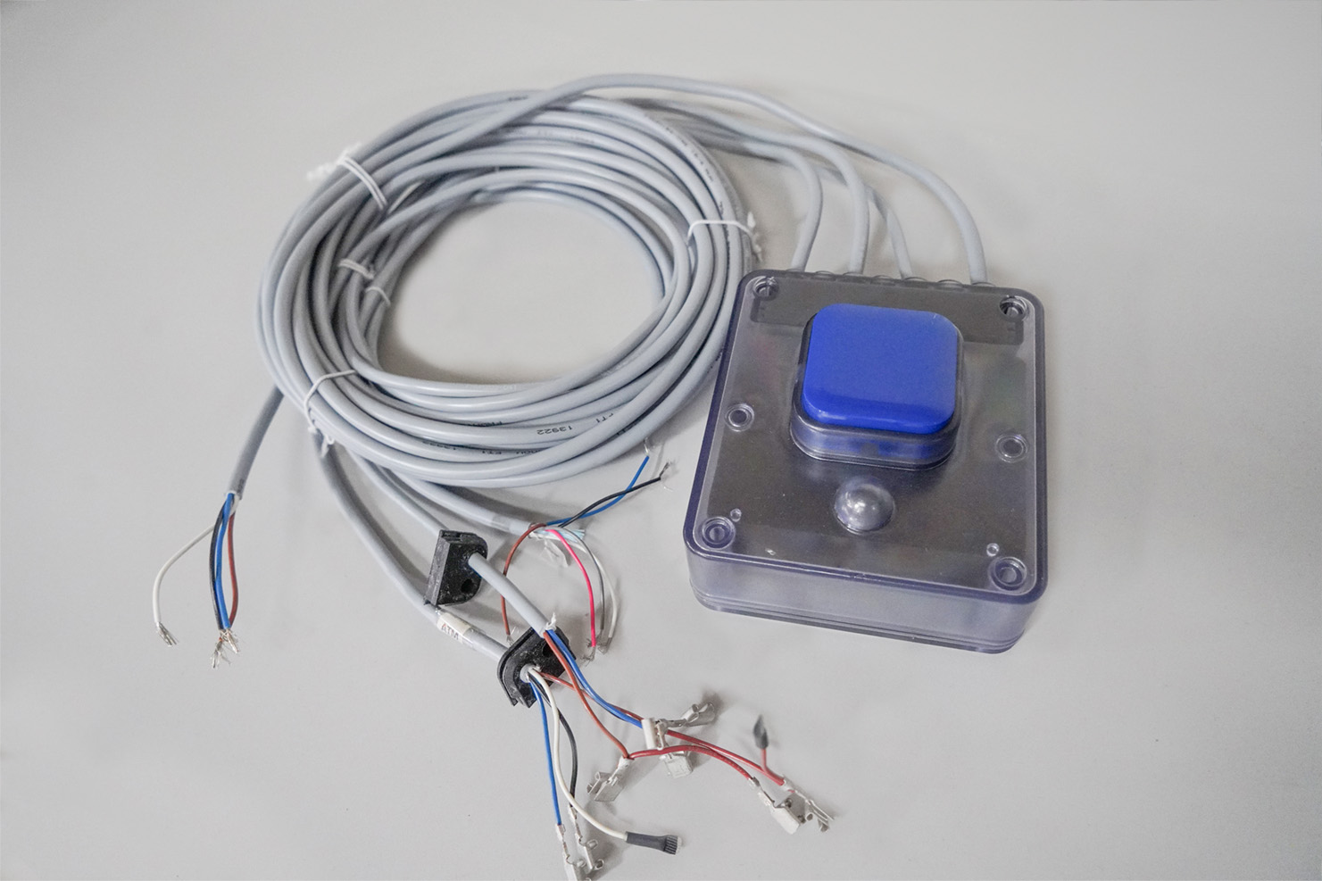 Box Build with Button and wire harness 